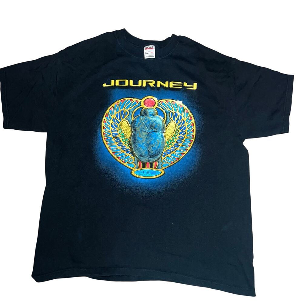 Vintage Y2K Journey Arrival 2001 graphic T-Shirt Concert Tee Tour Anvil size XL